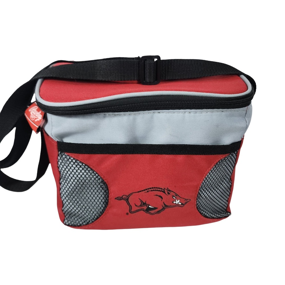 Rawlings Arkansas Razorbacks Insulated Cooler Bag Red Grey NCAA Lunch Bag